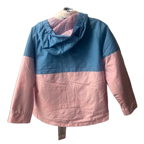 NWT Eddie Bauer Kids Blue and Pink Hooded 3-in-1 Jacket Size M 10/12 - Picture 3 of 11